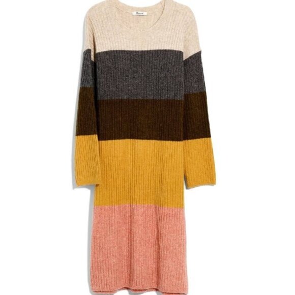 ✨Host Pick✨ Madewell Colorblock Long Sleeve Sweater Dress - Picture 4 of 4